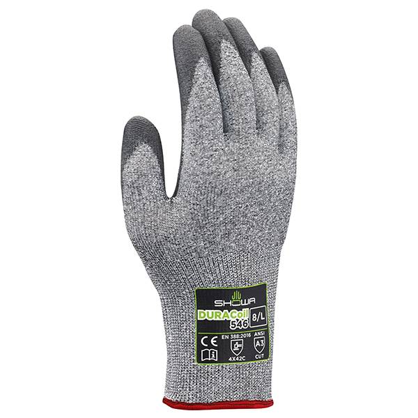 Guante Showa 546 | Corte A3 | Hppe | Palma Pu | Gris