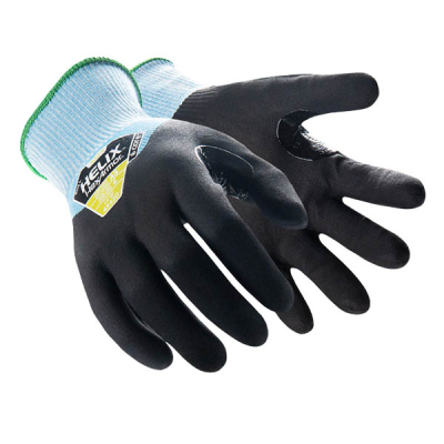 Guante Helix Core 3022 | Hppe/Acero/Vidrio/Pol, 15-Ga | Nitrilo Microespumado-3/4, Reforzado | Corte-A5, Abr-6, Pun-4 | Calor 1