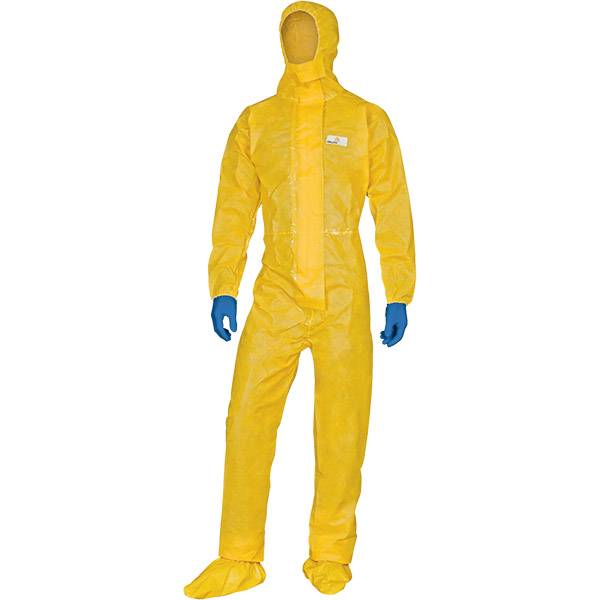Overol Deltachem Dt300Y | Proteccion Quimica/Biologica/Particulas | Anti-Estatico | Capucha Y Elasticos | Doble-Solapa