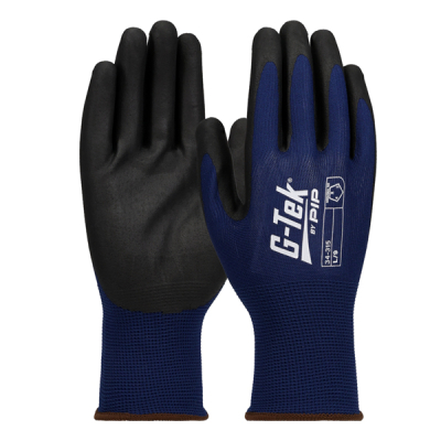 Guante G-Tek Gp 34-315 | Poliester Azul, 15G | Nitrilo, Espumado 