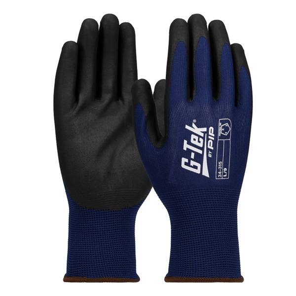 Guante G-Tek Gp 34-315 | Poliester Azul, 15G | Nitrilo, Espumado
