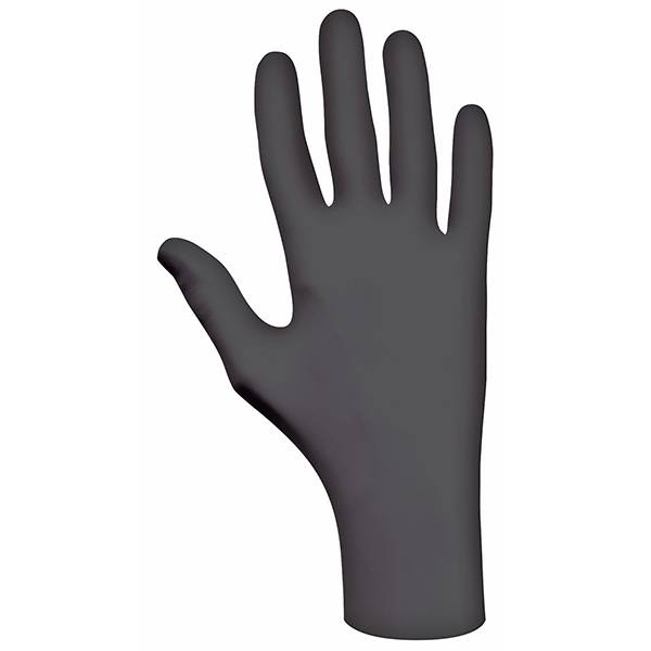 Guante Showa 7700Pft, Nitrilo-Desechable, Negro, Sin-Polvo, 4-Mil