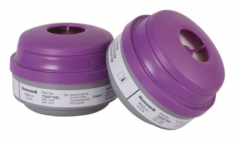 Cartucho North Para Gases Acidos Y Particulas Aceitosas P100